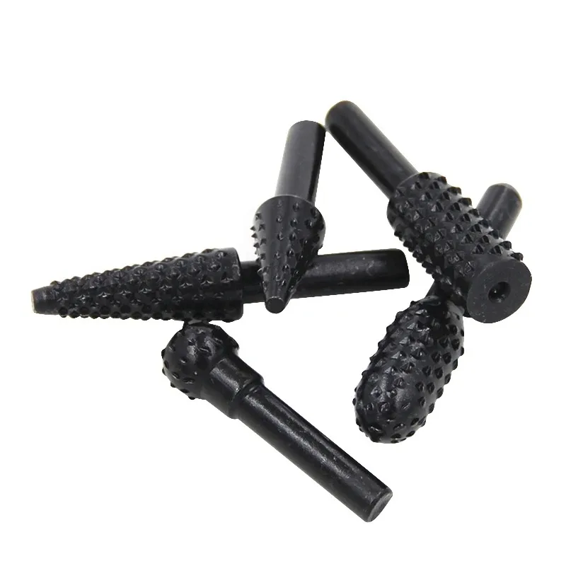 5-Piece Tungsten Carbide Rotary File Set - Wolf Tooth Grinding Head for Wood/Metal Carving, Professional Dremel Accessories Kit