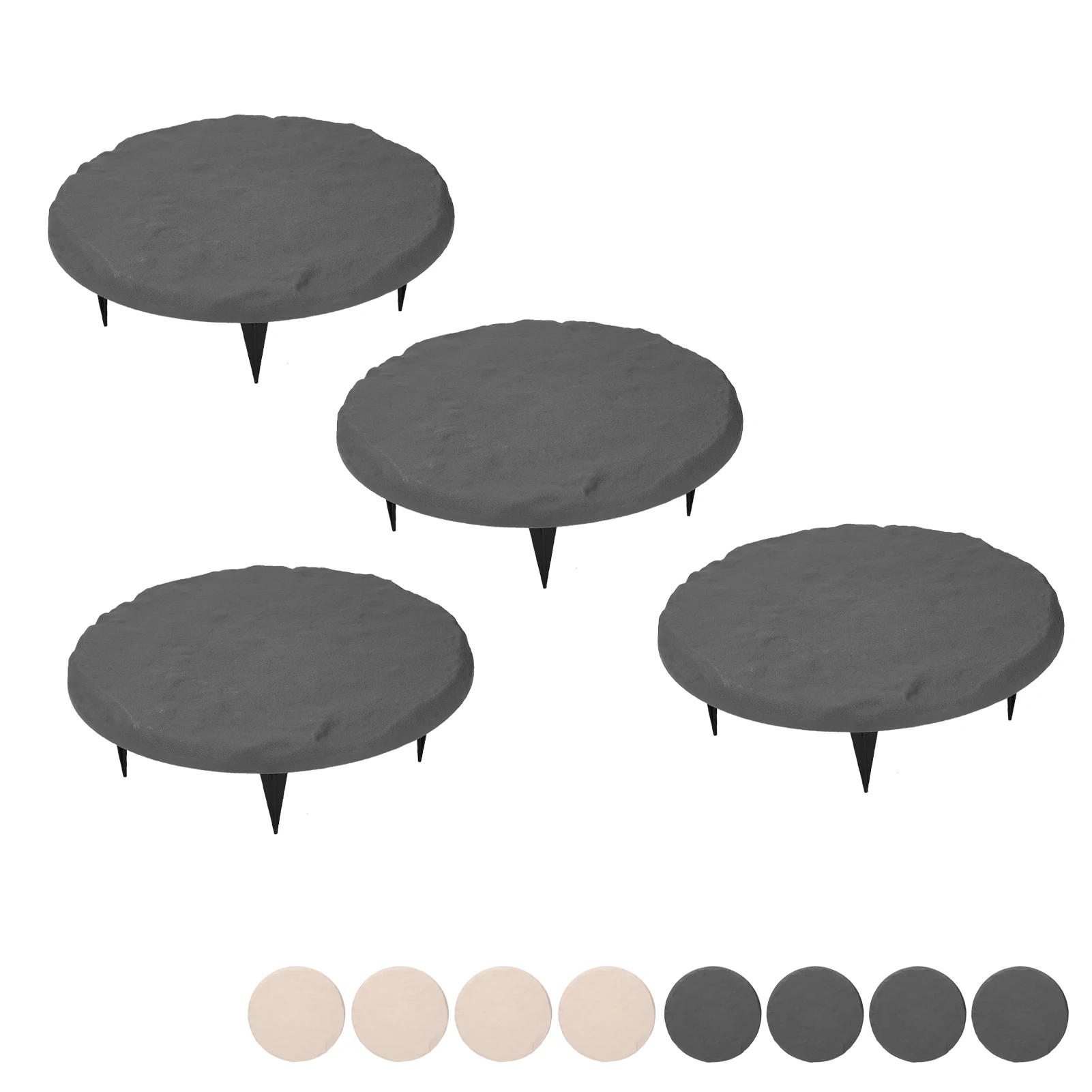 Outdoor Step Stones Decorative Polypropylene Resin Stepping Stones with Ground Stakes for Lawn Garden Pathway