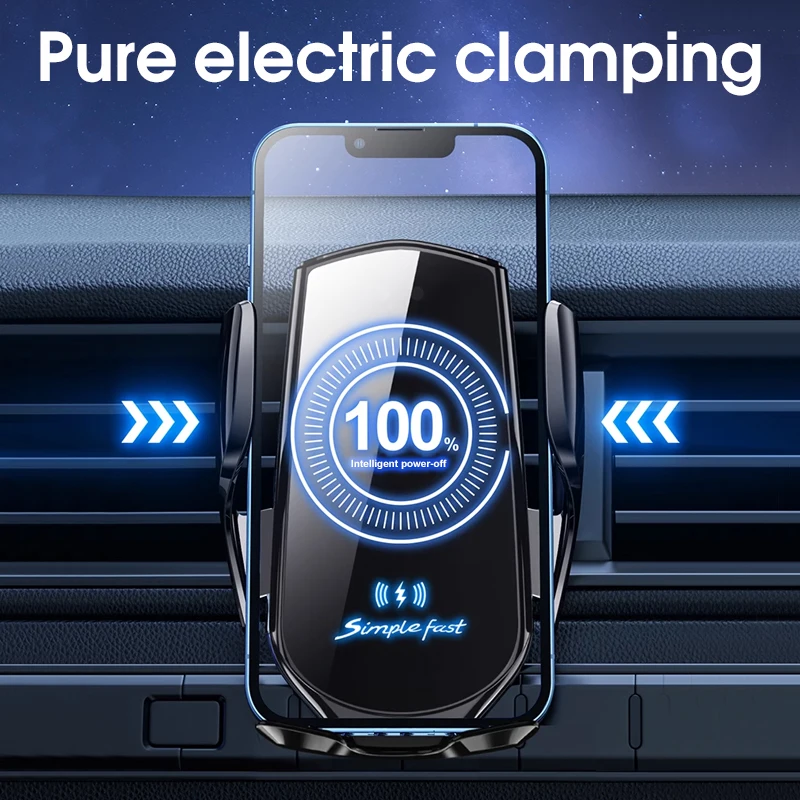 Hoey 3 in 1 Wireless Car Charger, 15W Smart Sensor Auto Clamping