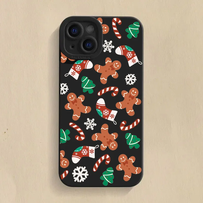 Festive Christmas Tree Santa Snow Soft Silicone Phone Case