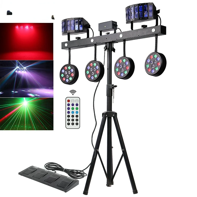 

Professional Portable Dj Lights Disco Dj Equipment 4pcs 12x1w RGBW 4in1 Led Par Bar Stage Lighting With Stand