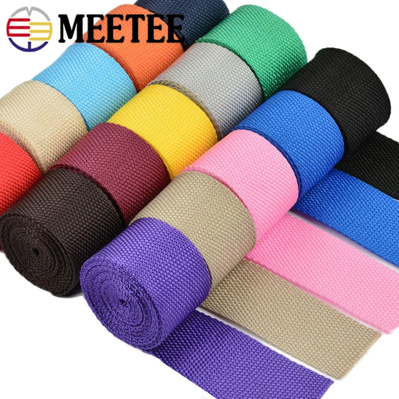 Meetee 10meters 25mm Nylon Polyester PP Webbing Ribbon for Strapping ...