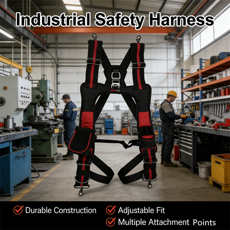툴후웨이 건설 작업용 서스펜더, 헤비 듀티 작업 도구 벨트 서스펜더, 조절 가능한 스트랩, 내구성 있는 작업 벨트 안전 하네스