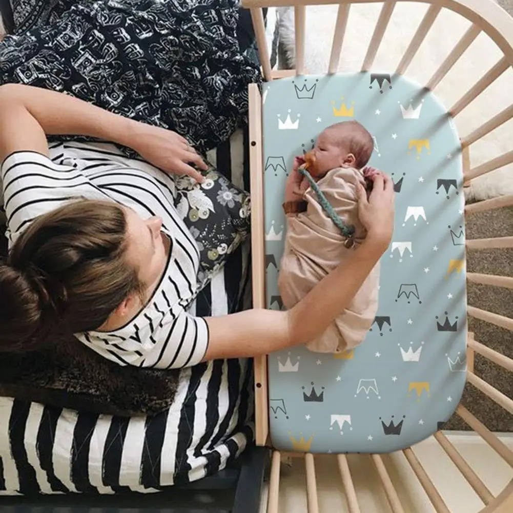 82x41cm Baby Changing Pad Cover Floral Print Fitted Crib Sheet Infant Or Toddler Bed Nursery Unisex Diaper Change Table Sheet bassinet sheets crib sheets bed sheets
