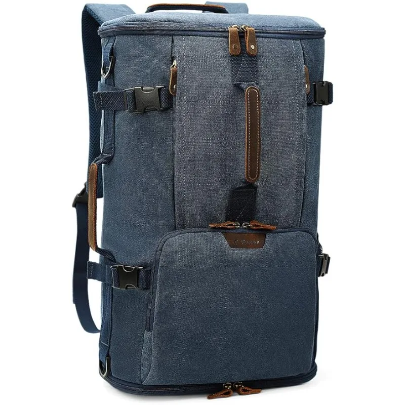 

40L Travel Backpack, Vintage Canvas Rucksack Convertible Duffel Bag Carry On Backpack Fit for 17.3 Inch Laptop Bag