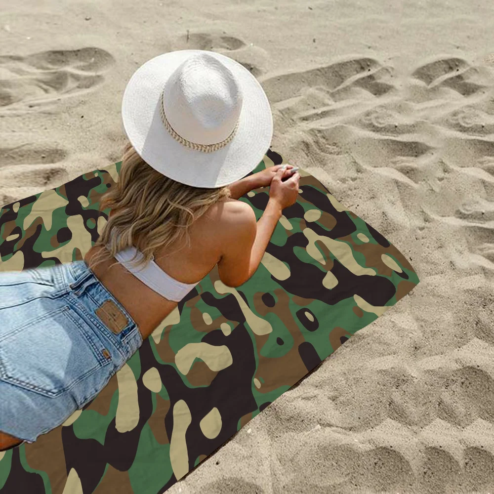 Camouflage Pattern Camo military Army Towel Microfiber Beach Towel Absorbent Quick dry Soft Yoga Swimming Resort Mountain  Towel 3