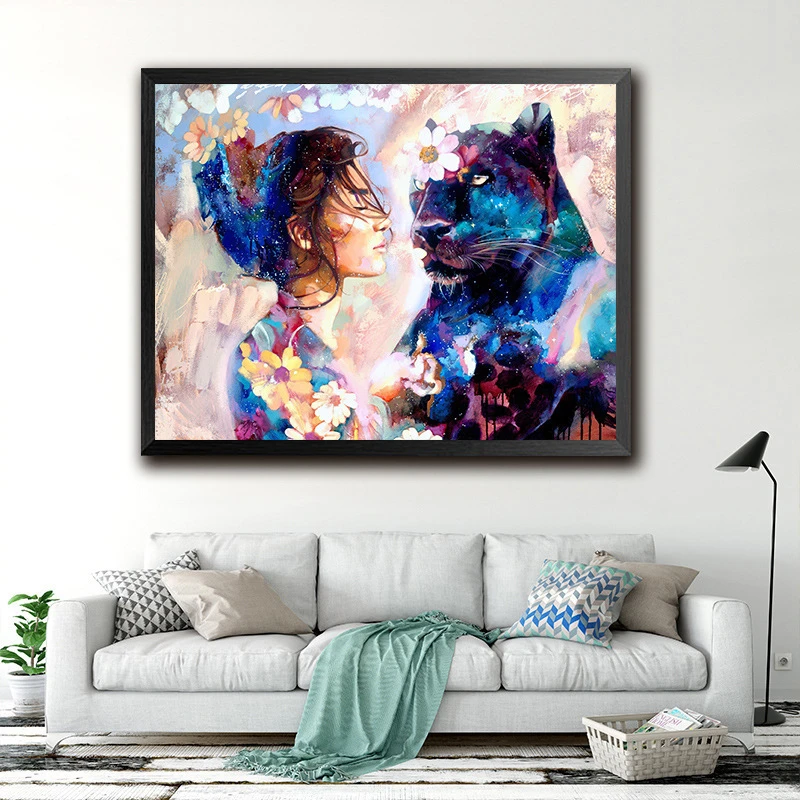 5D Diamond painting Beauty and the beast oil painting picture  Full Drill Art Mosaic DIY Diamond Embroidery Home Decor Gift diamond painting danganronpa