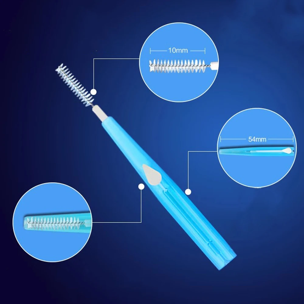 Interdental Brush Fawnmum Interdental Brush Clean Between Teeth Toothbrush Cleaning Oral Tools Dental Orthodontics Portable 0.6-1.0mm