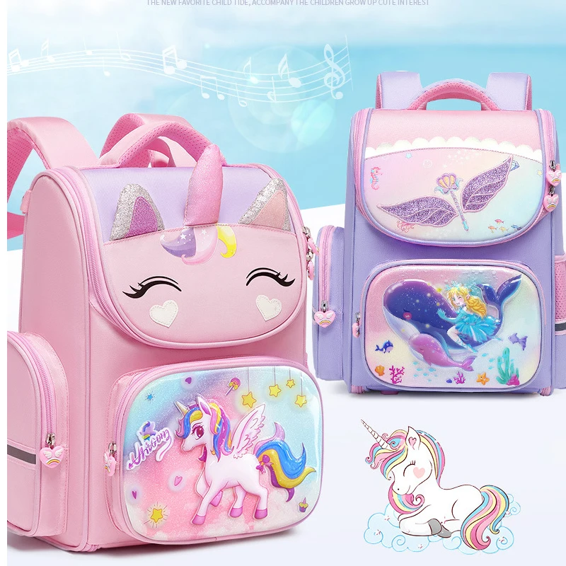 

Teenage Girl Schoolbags Children Backpack School Bag Waterproof Back Pack Class Pink for Kid Child Teenager