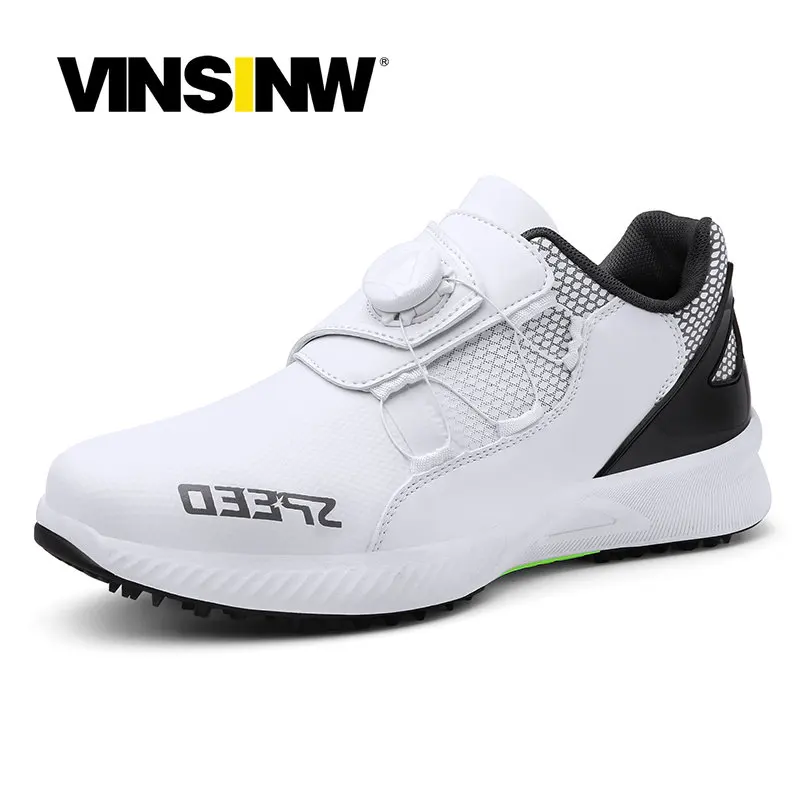 

New Golf Shoes Black Waterproof Golf Sneakers Big Size 36-47 Anti Slip Spikeless Golfing Shoes Men Anti Slip Walking Sneakers