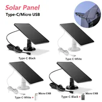 Panneau solaire Micro USB Type C extérieur DC étanche cellules solaires chargeur panneaux solaires pour caméra de sécurité petit système d'éclairage domestique 1