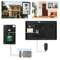 Sonnette vidéo filaire 7 pouces, moniteur intérieur IR-CUT caméra extérieure, interphone visuel, audio bidirectionnel, déverrouillage à distance, visiophone 6
