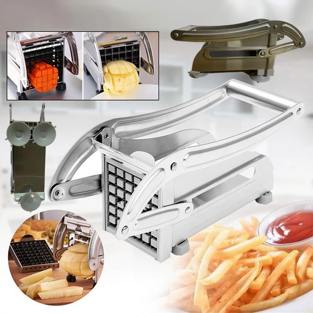 Stainless Steel Potato Slicer Potato Cutter French Fries Cutter Machine  Kitchen Manual Vegetable Cutter Kitchen Tools - Manual French Fry Cutters -  AliExpress