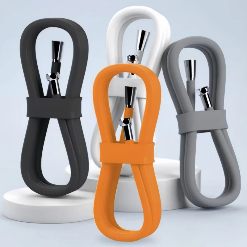 Shower Hose 1.5/2M Silicone Flexible Shower Hose Anti-Winding Extension High Pressure Pipe Showerhead Tube Bathroom Faucte Accessorie