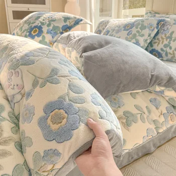 Snowflake Velvet Single Duvet Cover 1