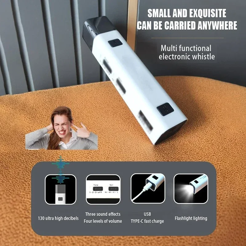 Multifunctional Electronic Whistle Rechargeable PE Teacher Football Coach Referee Whistle Flashlight Supply Training Equipment sport whistle sports whistle soccer whistle metal whistle electronic whistle