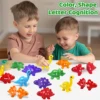 Matching Letters，13PCS Double-Sided Dinosaur Alphabet Match Game Preschool Educational Montessori Learning Toys for Toddlers 2