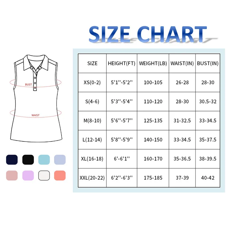 Women's golf wear Buttons Breathable Ladies T-Shirt Quick Dry High-Quality Tennis Shirts Summer Sleeveless golf women clothing