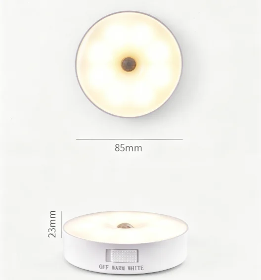 Smart Rechargeable Dual-Color Night Light with USB Sensor