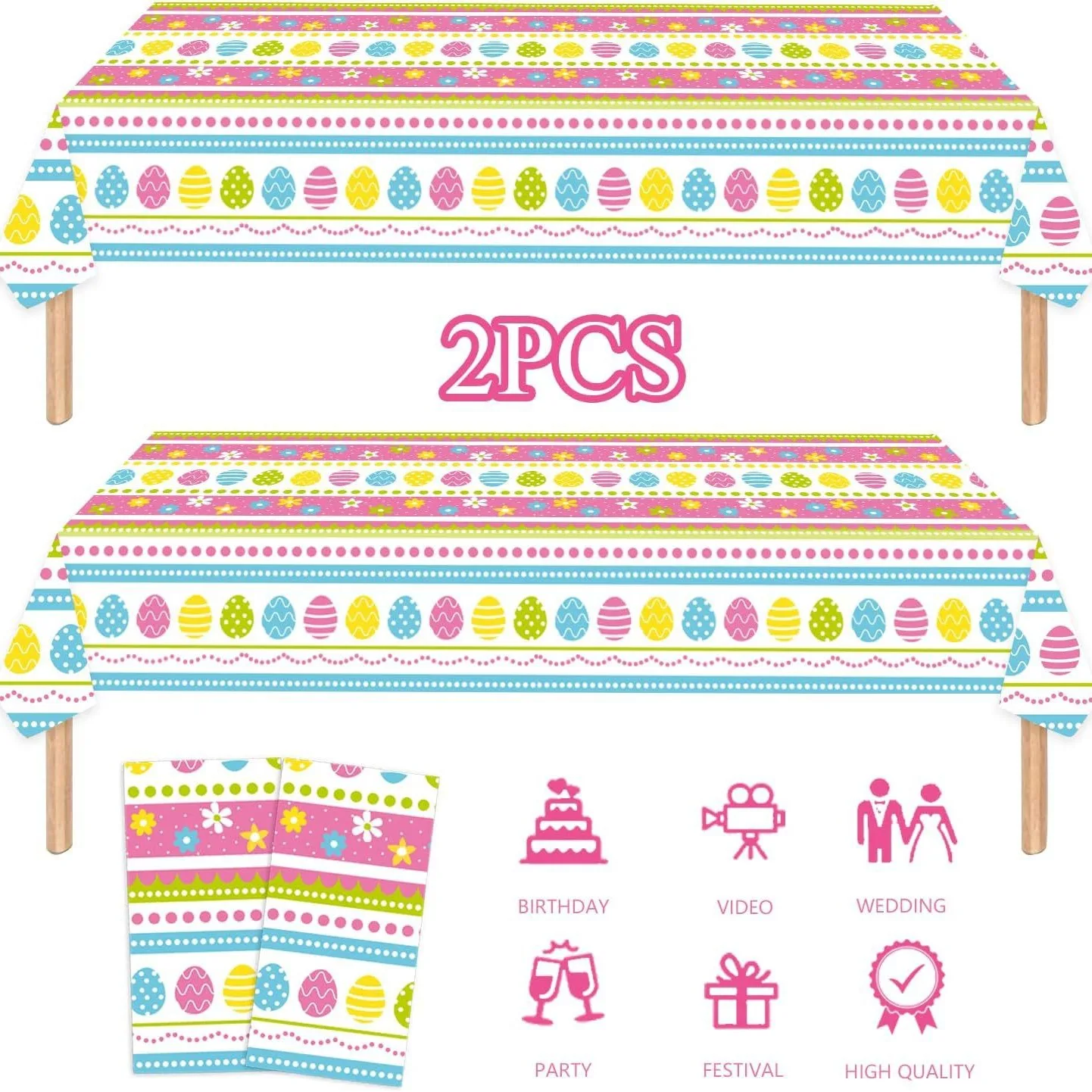 Easter table placemats , bunny cloth placemats disposable tablecloth tablecloth birthday holiday party decoration supplies
