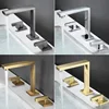 Dual Handle Basin Faucet Retro Brass Dual Holder Dual Control Tub Faucet Hot and Cold Bathroom Faucets Torneira Banheiro Luxo 2