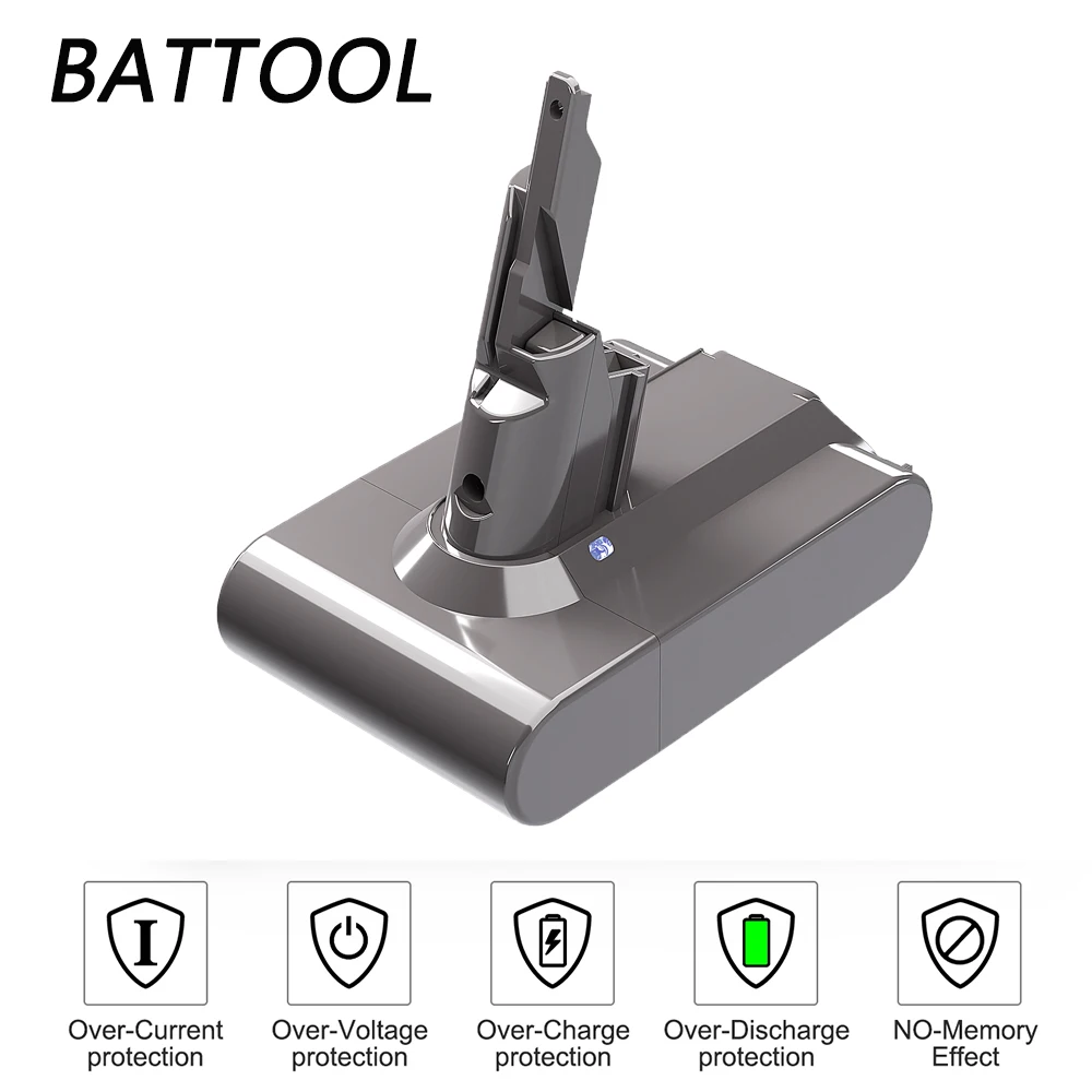 Battool 21.6V Per Dyson V7 Batteria Motorhead Animal Trigger Car + Boat Absolute V7 Batteria Di Ricambio Aspirapolvere Portatili