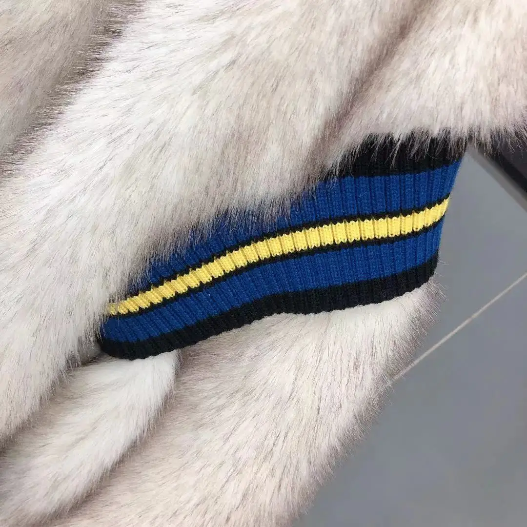 2021 New Winter Clothes Fashion High-End Warm Imitation Toka Long-Sleeved Jacket Loose Temperament All-Matching Women\'s Fur Coat