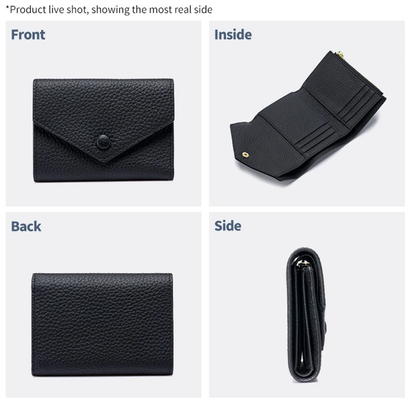 Luxury Designer Wallets For Women Man Classic Coin Purses 100% Genuine  Leather Card Bank Card Holder Banknote Clip Zipper Pouch - AliExpress