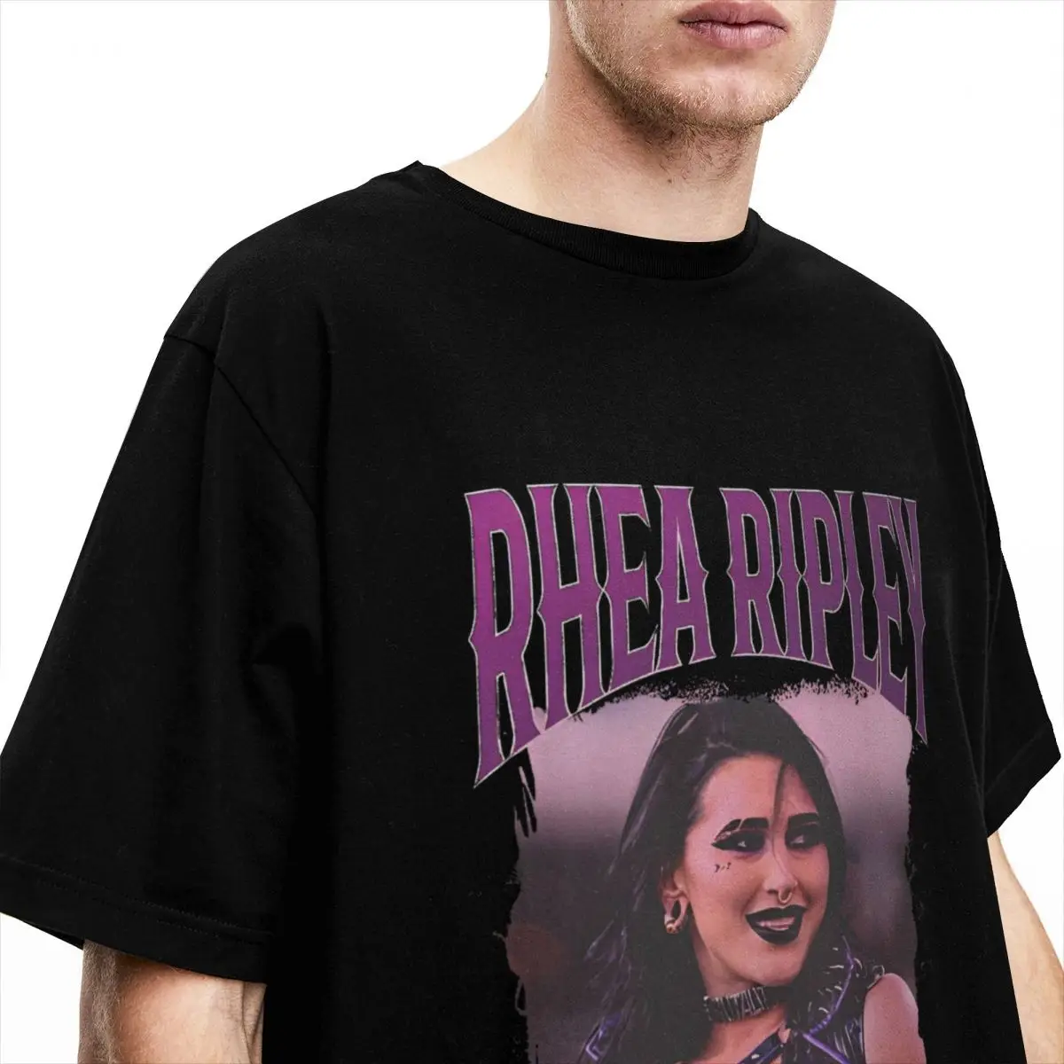Bootleg Design Rhea Ripley Wrestling Wrestler T-Shirt Hippie T-Shirts Tshirt Summer Pure Cotton Crewneck Oversized Top Tees 4