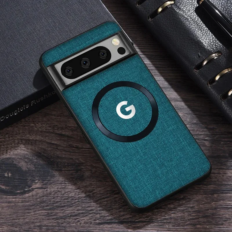 Premium Fabric Cloth Magnetic Charging Phone Case Cover