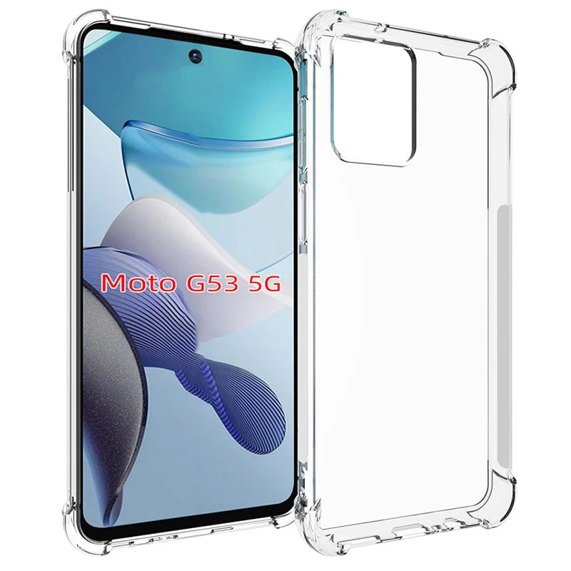 Per Motorola Moto G53 5G Xt2335 Custodia Cuscino D'Aria Airbag Antiurto Custodia Posteriore In Silicone Tpu Per Motorola Moto G53 Motog53