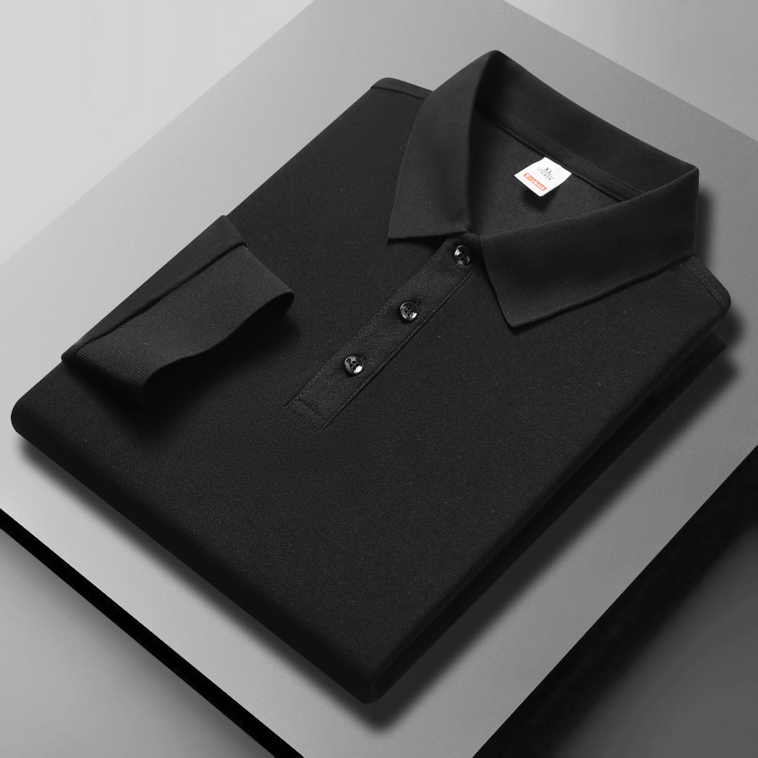 Long Sleeve Polo Shirt Men Breathable All-match Top Autumn New Comfortable Casual Clothes Unisex Soft Basics Lapel Solid Tops