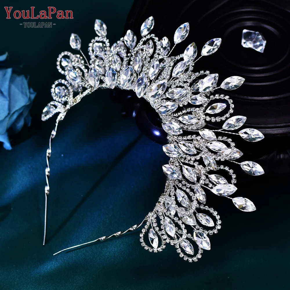 YouLaPan Full Rhinestone Bridal Hair Hoop Wedding Bride Crown Women Headwear Bridesmaid Shining Hair Accessories Headband HP616