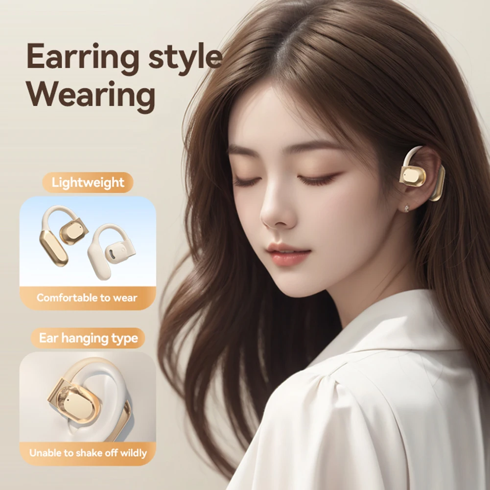 M62 Bluetooth 5.4 Translation Headphones Stereo True Wireless Single Earbuds In Ear Handsfree Headset Ear Hook for Mobile Phone 4