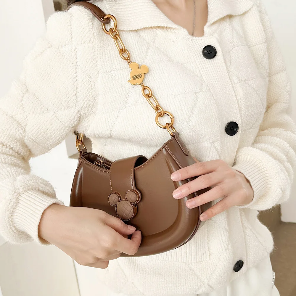 Disney Mickey Purses and Handbags Luxury Retro Tote Bags for Women Large Capacity Kawaii Crossbody Shoulder Bag Anime PU Case