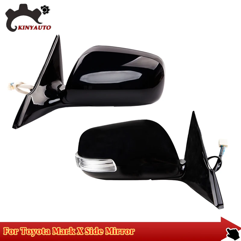 

For Toyota Mark X 05-09 Side External Rearview Rear view Mirror Assembly INCL Lens Turn Signal Light Shell Frame Cover Holder