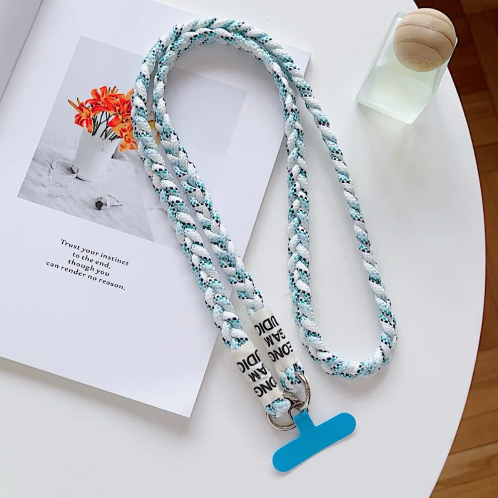Braided Mountain Rope Crossbody Phone Lanyard with Keychain Attachment
