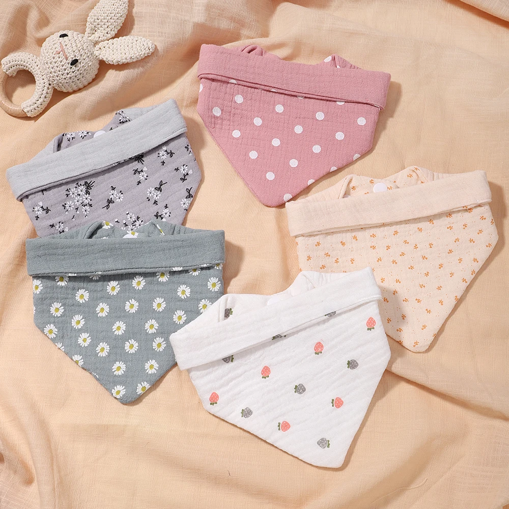 Newborn Baby Bibs Infant Burp Cloths Stuff Feeding Drool Bandana Saliva Cartoon Soft Bib Safety Protection Girls  Accessories