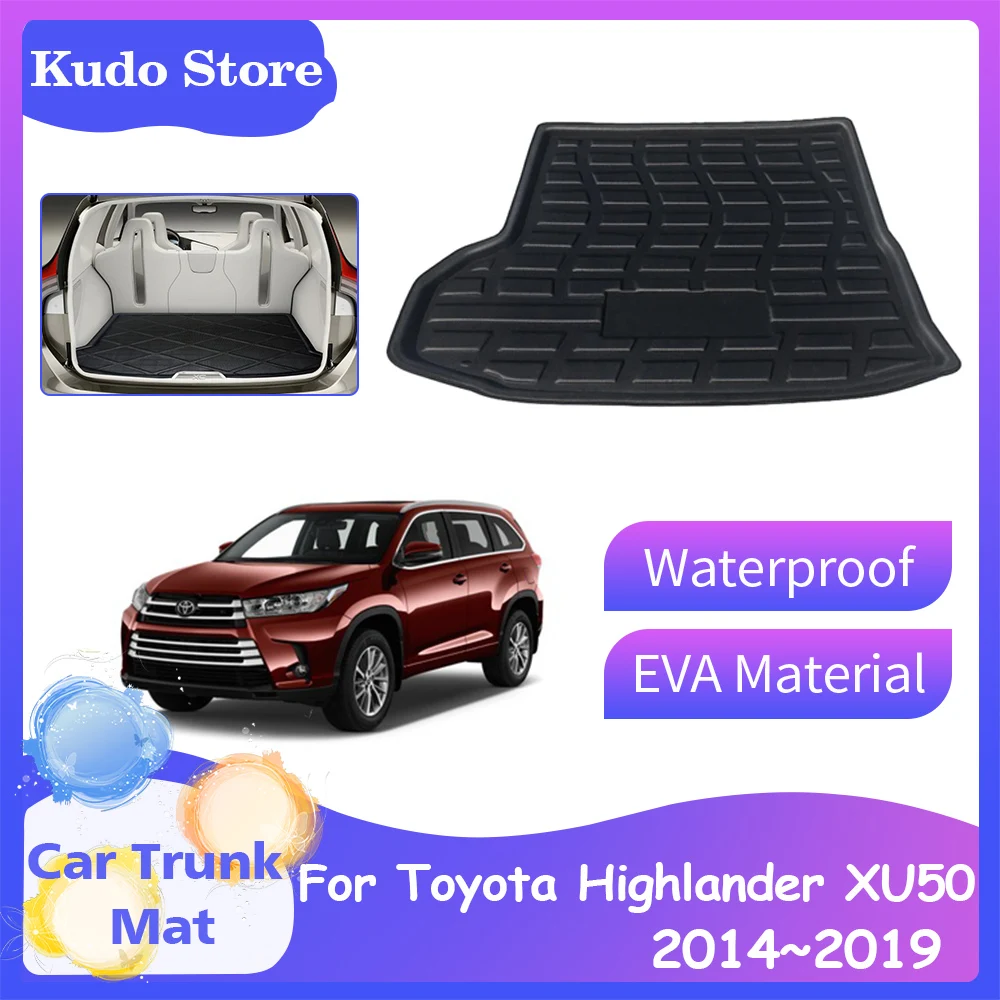

Car Trunk Mats for Toyota Highlander Kluger XU50 2014~2019 Rear Boot Cargo Liner Covers Luggage Tray Storage Cushion Accessories