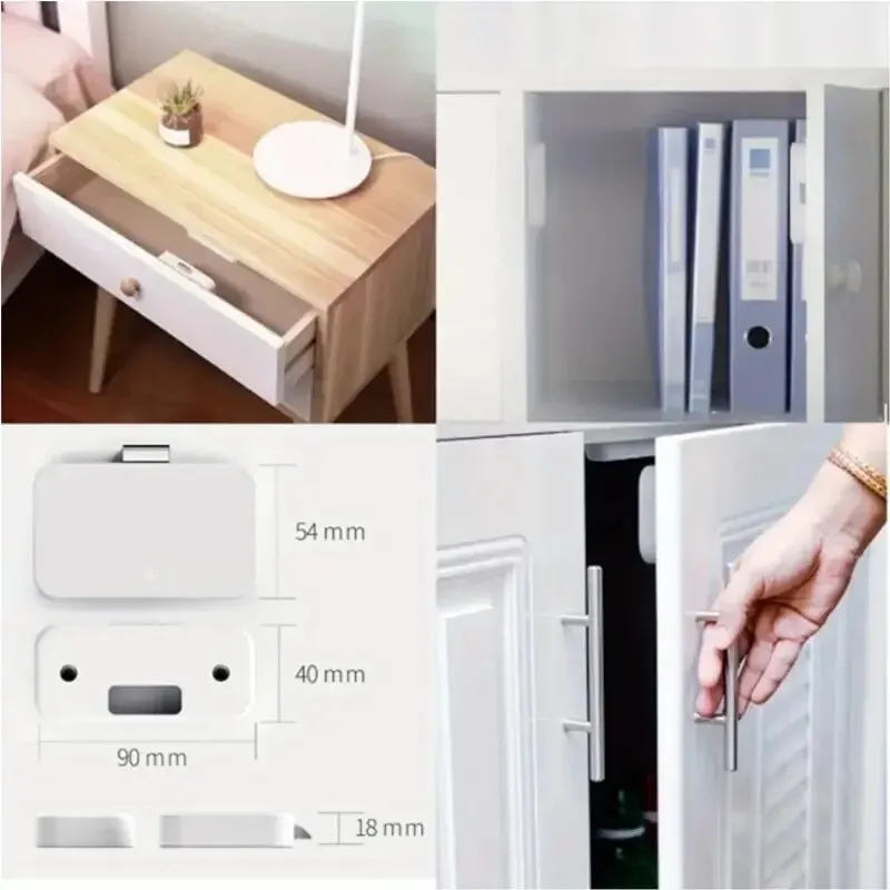 Electronic Lock 1pc Tuya Bluetooth Drawer Lock Wireless Smart Security Cabinet Keyless Invisible Safety Cabinet Locks electronic lock,smart lock