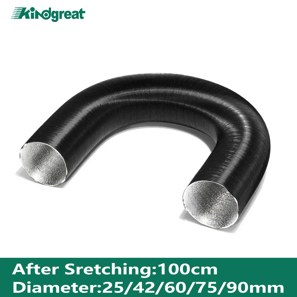 Diameter 25/42/60/76/90mm Aluminum Foil Warm Air Ducting Intake Outlet  Exhaust Corrugated Hose Pipe For Webasto Eberspacher - AliExpress