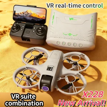 X228 VR Occhiali Drone 8K HD Flusso ottico in modalità senza testa Elicottero 360 °   Flip Quadcopter Toys Mini Drone Fors Regali giocattolo per bambini