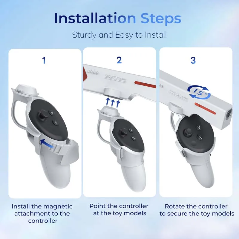 DEVASO Meta Quest 3/3S VR Eyeglass controller stock holder shooter game expansion pistol stock accessories