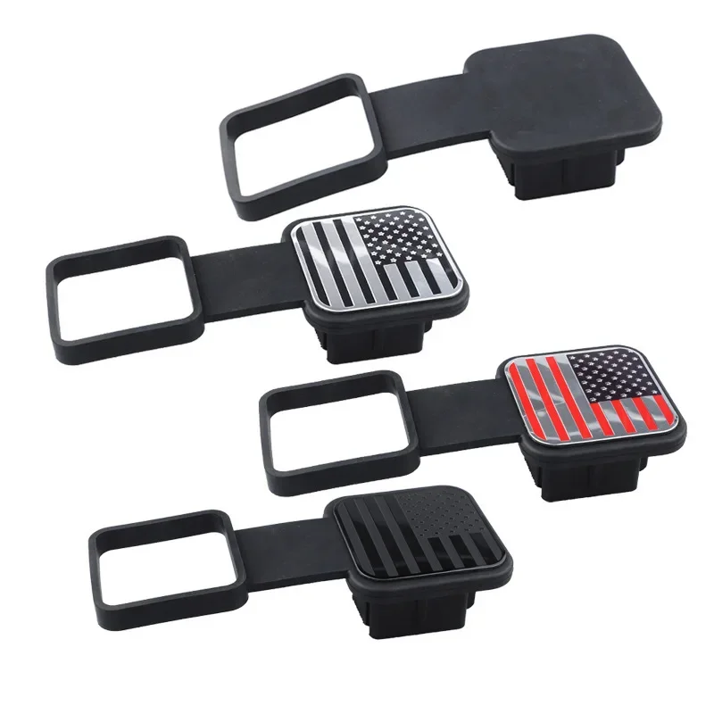 Trekhaak, 1/2 Stuks Haak Cover 2 Inch Auto Haak Ontvanr Cover Plug Caps Rubber For Vierkante Mond Plug Bescherming Cover voor Zware Vrachtwagens (Color : Nero, Size : 2Pcs