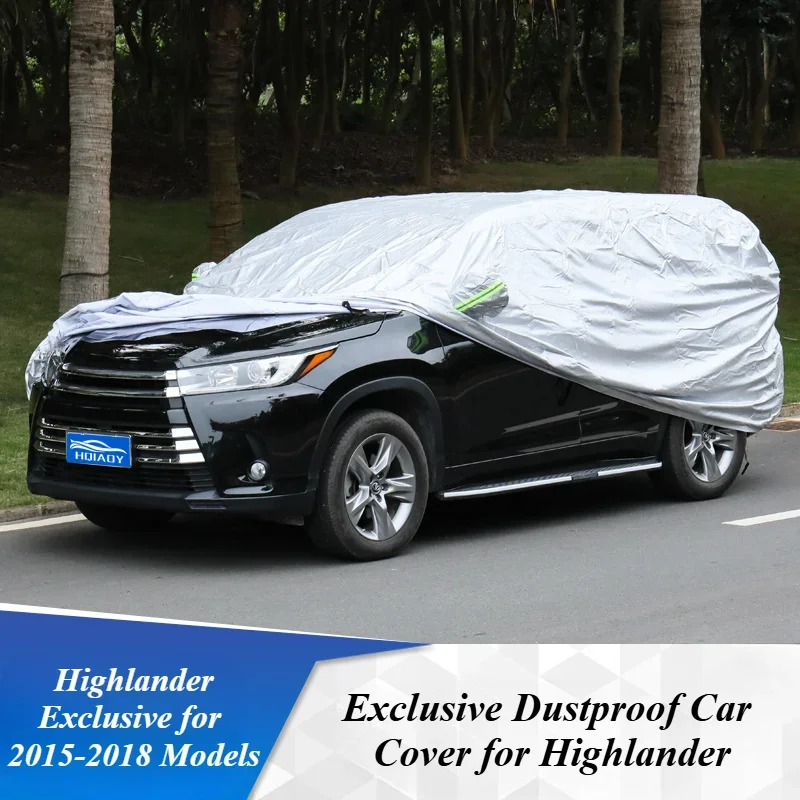 For Toyota Highlander PVC Full car cover 7-seat 5-seat Rain Frost Snow Dust Waterproof Protection Exterior Car Protector Covers