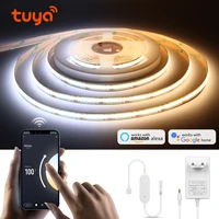 3M 5M Tuya Smart Life WiFi COB CCT LED Strip Light DC24V 2700K-6500K Dimmable LED Lamp Tape Ribbon Work With Alexa Google Home