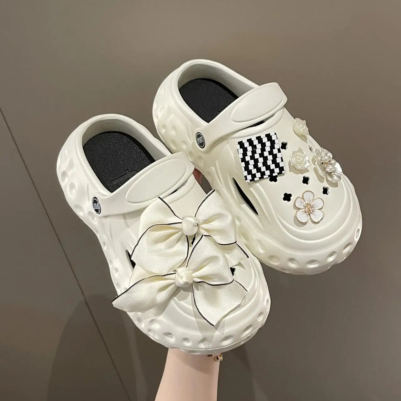 

36-45 Plus Size Women Summer Shoes Hole Sandals Platform Chunky Sandals Shoes