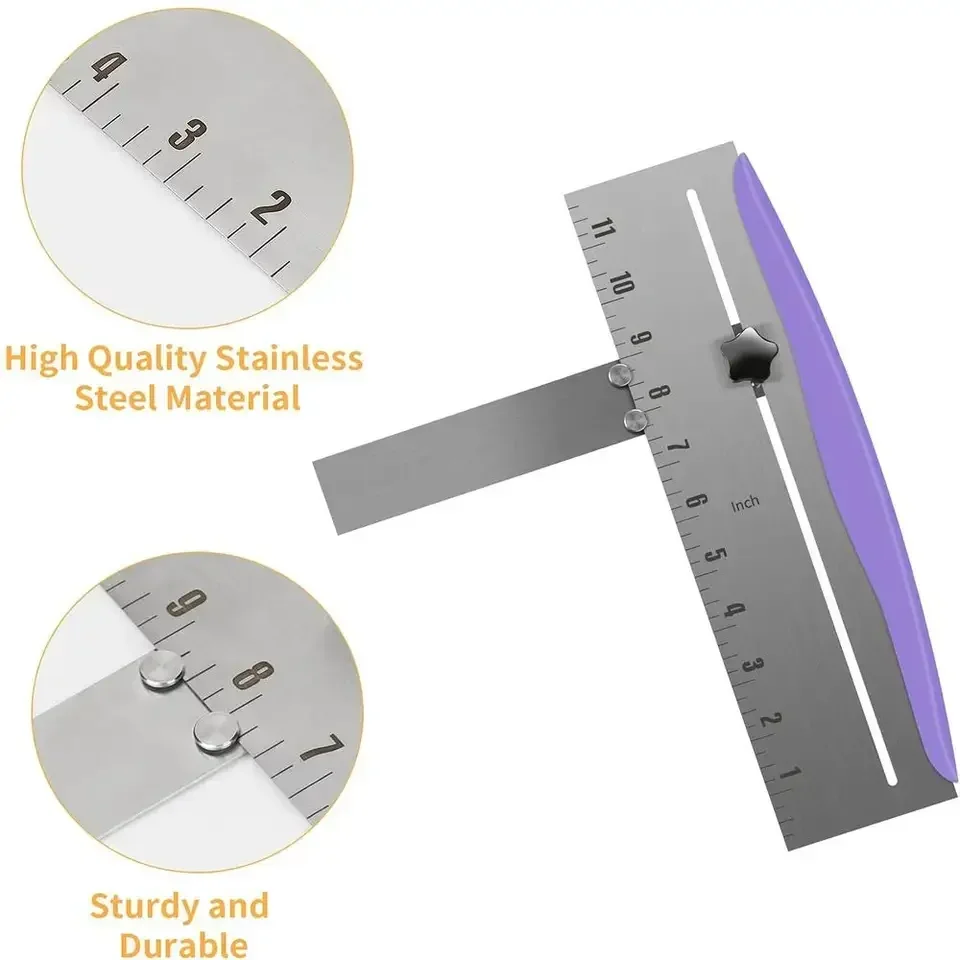 Adjustable Cake Scraper Baking Crisp Corners Cakes Comb Metal Cake Edge Smoother Made of Stainless Steel DIY Baking Tools