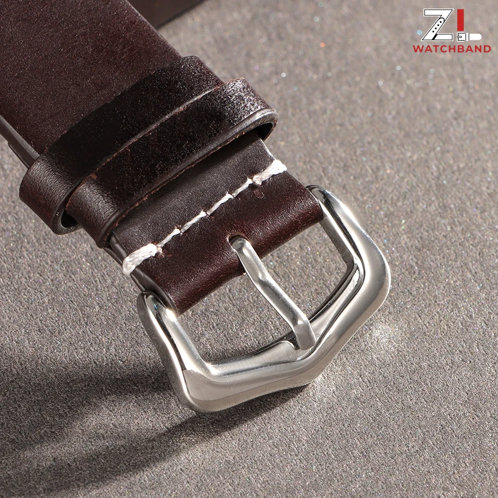 Vintage Retro Oil Wax Leather Watch Strap - Versatile Sizes and Unisex Design
