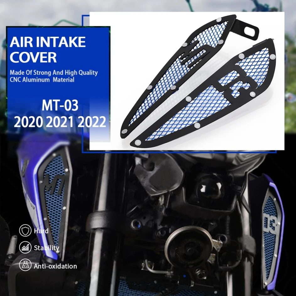 

Motorcycle Air Intake Cover For YAMAHA MT03 2020 2021 2022 MT 03 mt03 MT-03 Fuel Tank Mesh Inlet Decoration Guard Accessories